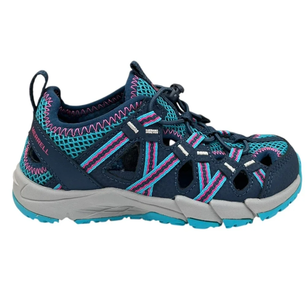 Merrell Little Girl's Sport Sandals Size 11 Aqua-Blue Water Friendly Closed‎ Toe